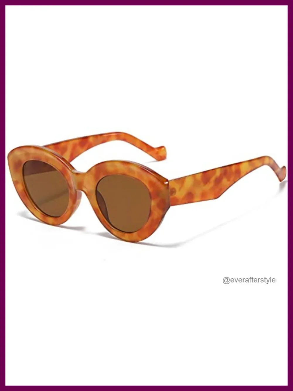Oversized Cat Eye Sunglasses for Women Cute Thick Frame Retro Shades UV